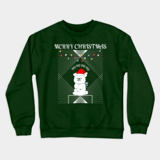 HO HO HO Merry Christmas Santa dog Crewneck Sweatshirt